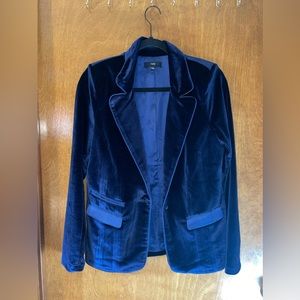 Navy Velvet Blazer (Vici) Size M